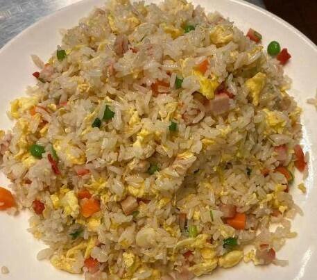 Smoked Salmon And Seafood Fried Rice