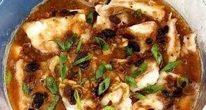 Steamed Fish Filet Tofu In Black Bean Sauce